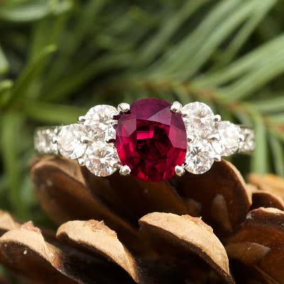 Graceful Ruby Ring